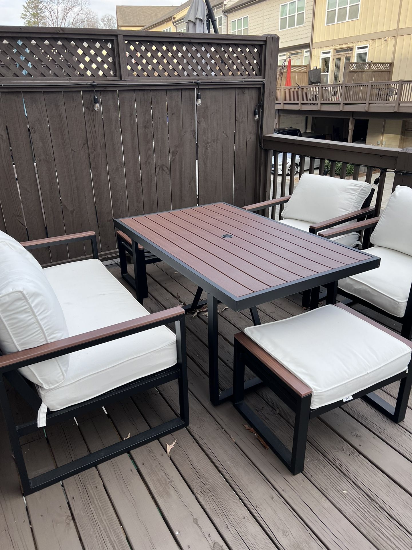 6 Piece Hampton Bay Aluminum Outdoor Dining Set