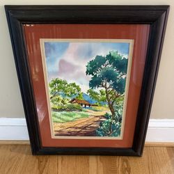 Costa Rican Watercolor Landscape Painting 