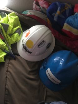 Safety vest 2 hard hats