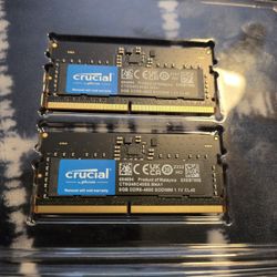 Crucial 16gb (x2 8gb) DDR5 4800 SODIMM Ram