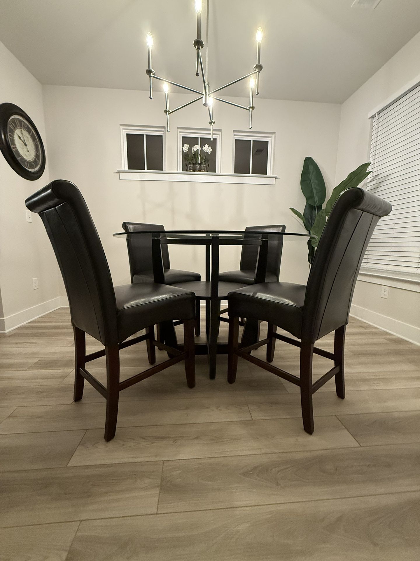 54” Round Espresso Dining Set