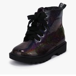 New in box girls glitter combat short ankle boots 