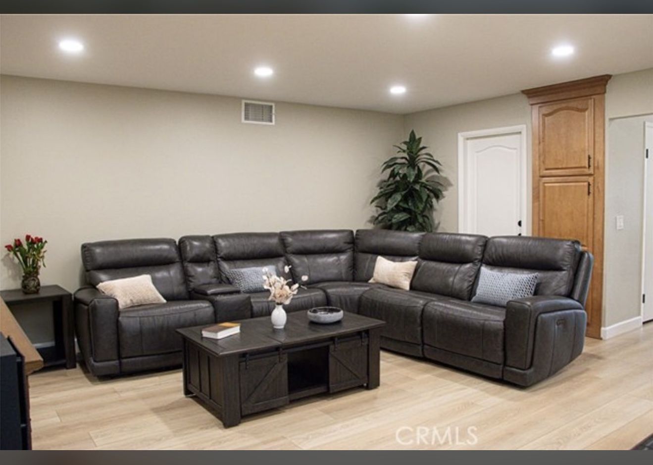 Leather Recliner Sectional