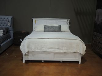 Intercon San Mateo White King Panel Storage Bed - Coastal White | Headboard