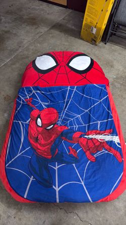 Spider-Man sleeping bag with built in pillow