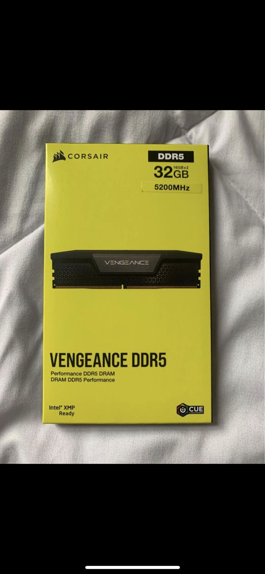 CORSAIR - VENGEANCE 32GB (2Pk 16GB) 4.8GHz DDR5 DIMM Desktop Memory Kit - Black