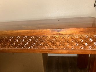 Vintage Acacia West Elm Cast Trestle Table Set