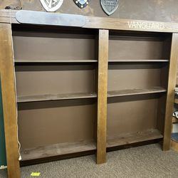 Large Wood Lighted Bookcase