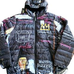 NWT Members Only Jean-Michel Basquiat Alchemy Hooded Puffy Jacket Men’s Size XXL