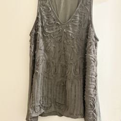 Olive green sleeveless long tank top