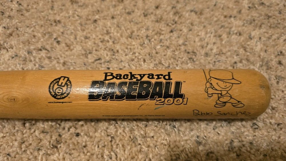 Backyard Baseball "Pablo Sanchez" Bat