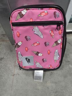 Nike Hard Shell Lunch Box Ice Cream Printed Pink Insulated Bag NWT