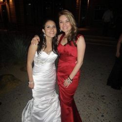 Stunning Swarovski Crystal Wedding Dress with French Bustle and Veil!