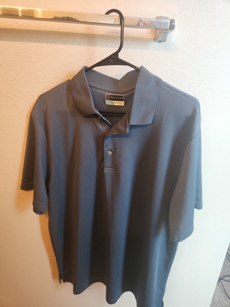 Men's Golf Polo Shirt-Large