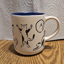 OPALHOUSE CAT PERSON FELINE COLLECTIBLE 16OZ STONEWARE COFFEE MUG CAT MUG