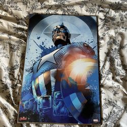 Captain America Wooden Sign