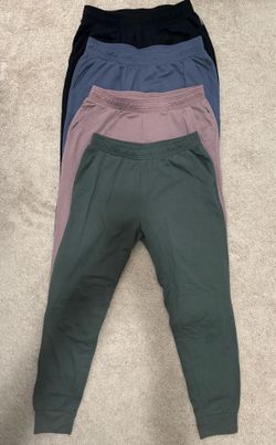 Set of 4 used Eddie Bauer women’s lounge pants size S small: black, blue, purple, green