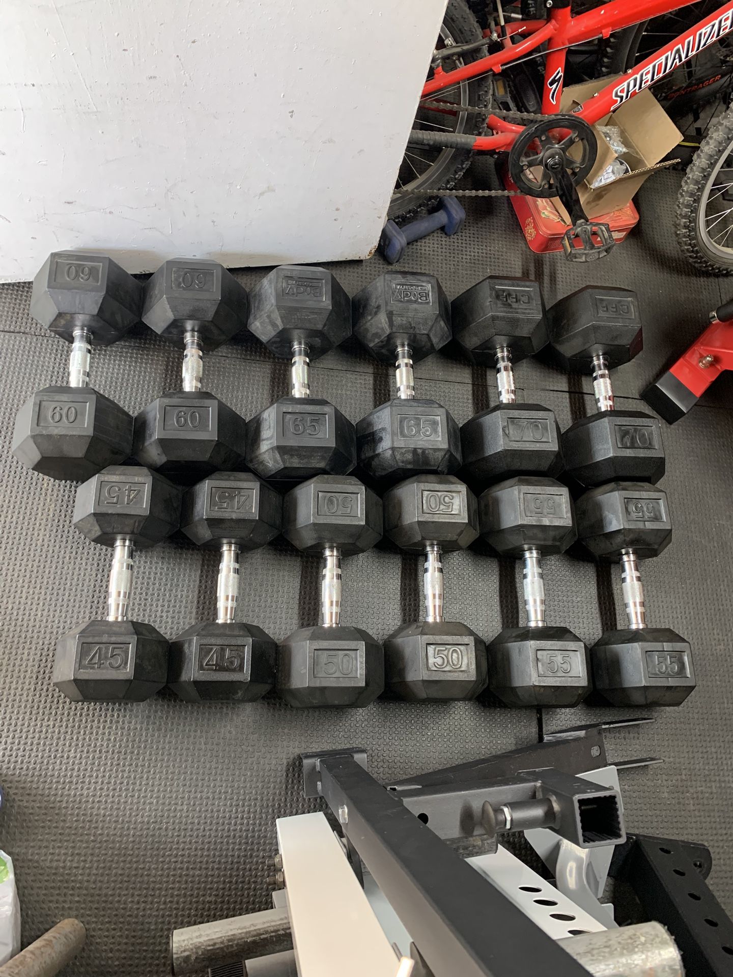 Rubber Coated Dumbbells Sets