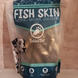 Natural Dog Chew Twists 5oz Almost Full Open Bag