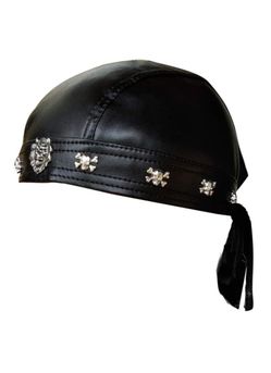 Leather Biker Cap 