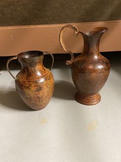 Vintage iron pitcher/vase
