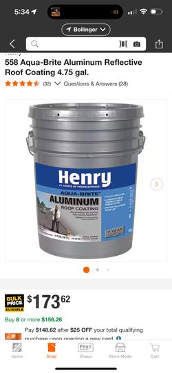 558 Aqua-Brite Aluminum Reflective Roof Coating 4.75 gal.