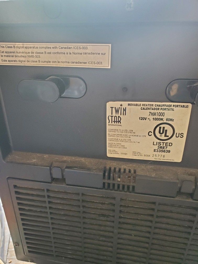 Duraflame Black Portable Electric Twin Star Heater for Sale in San Diego,  CA - OfferUp