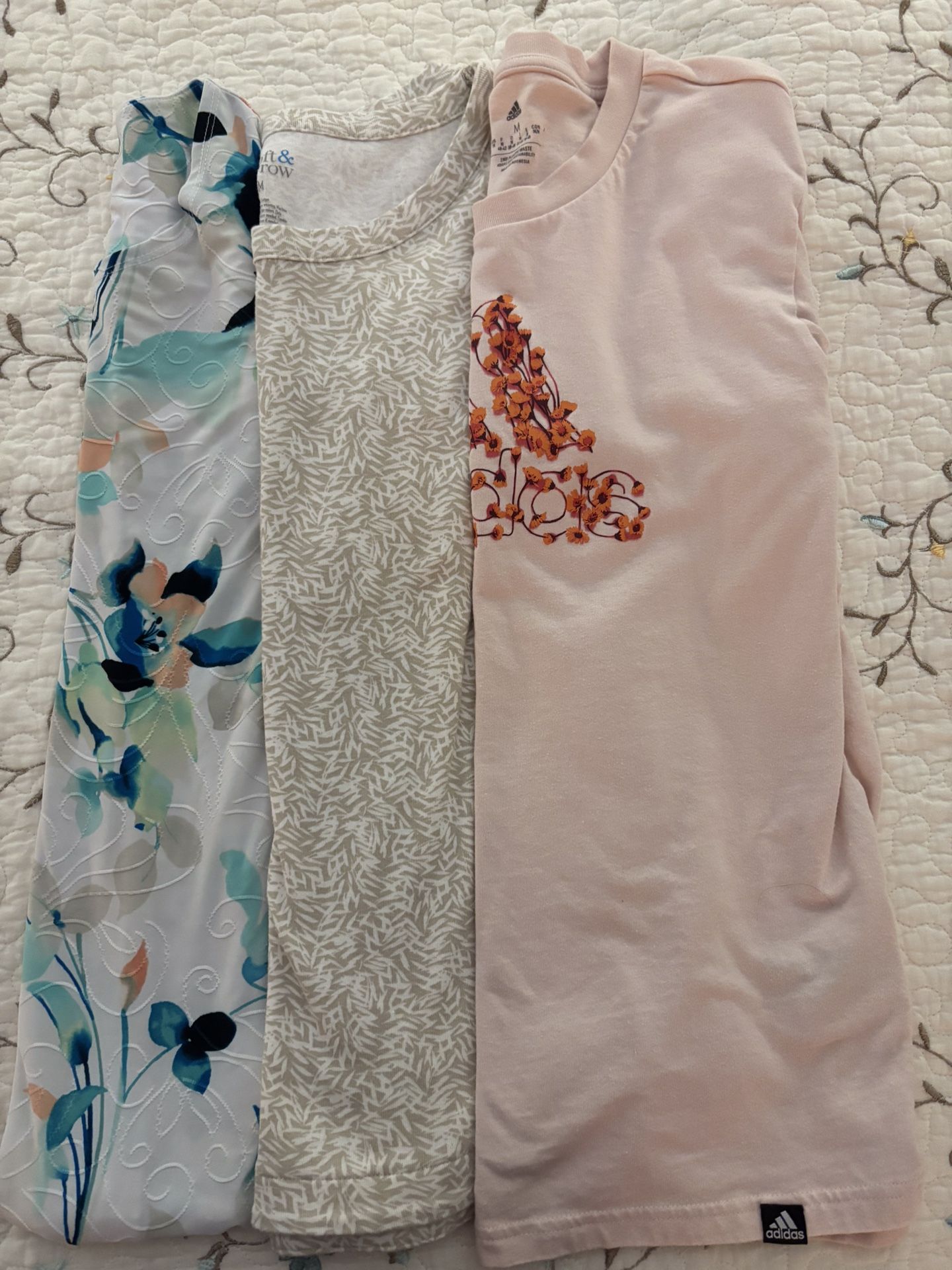 Lot Of Three Woman’s Shirts Size Medium Adidas- Croft & Barrow-JM Collection