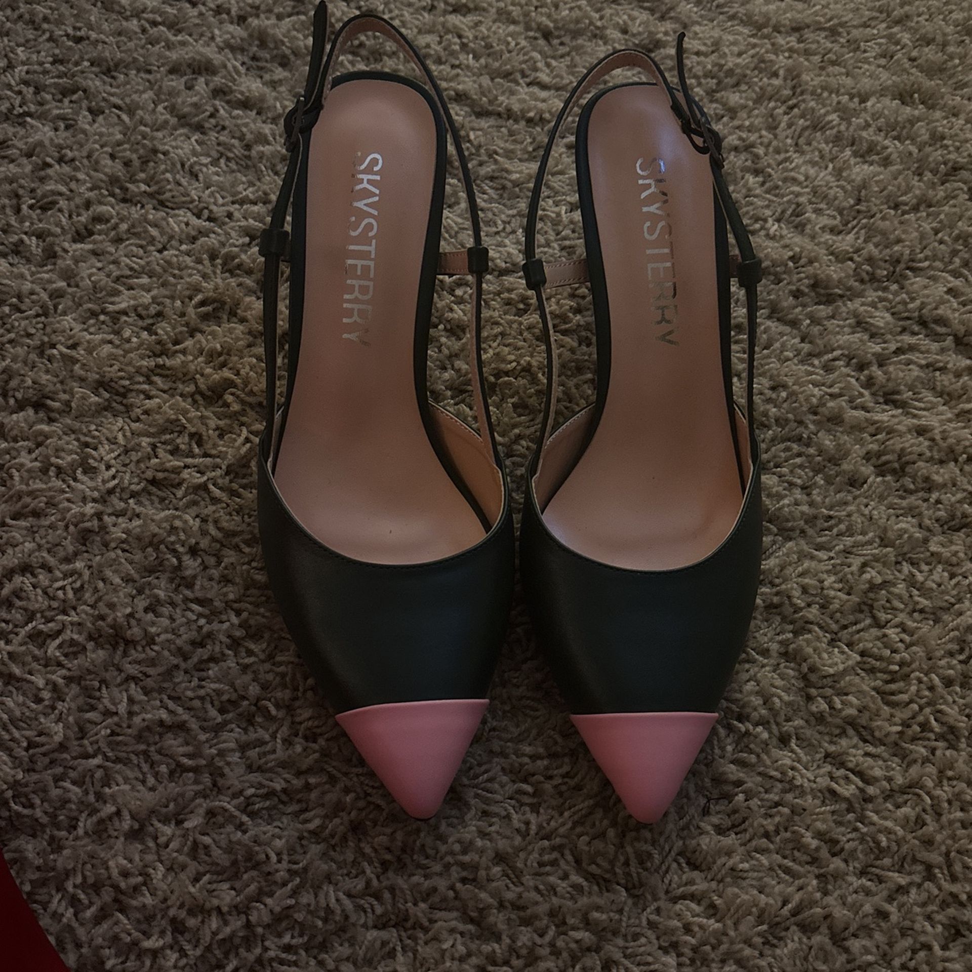 Pink and Green Heels