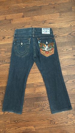 Vintage bootcut true religion jeans with embroidery