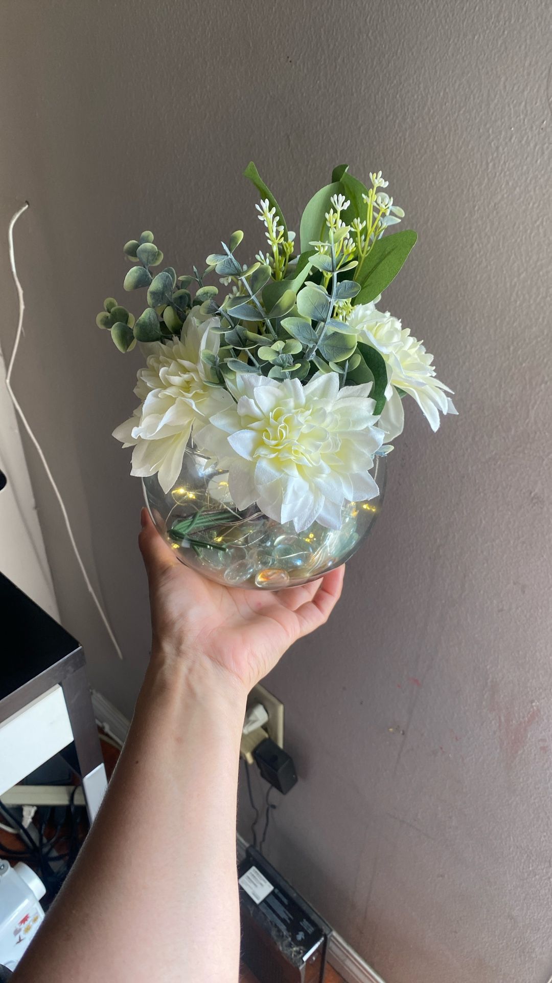 Sage Green And Ivory Center Pieces Centros De Mesa