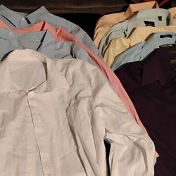 9 Men Dress Shirts, Size 17 1/2 