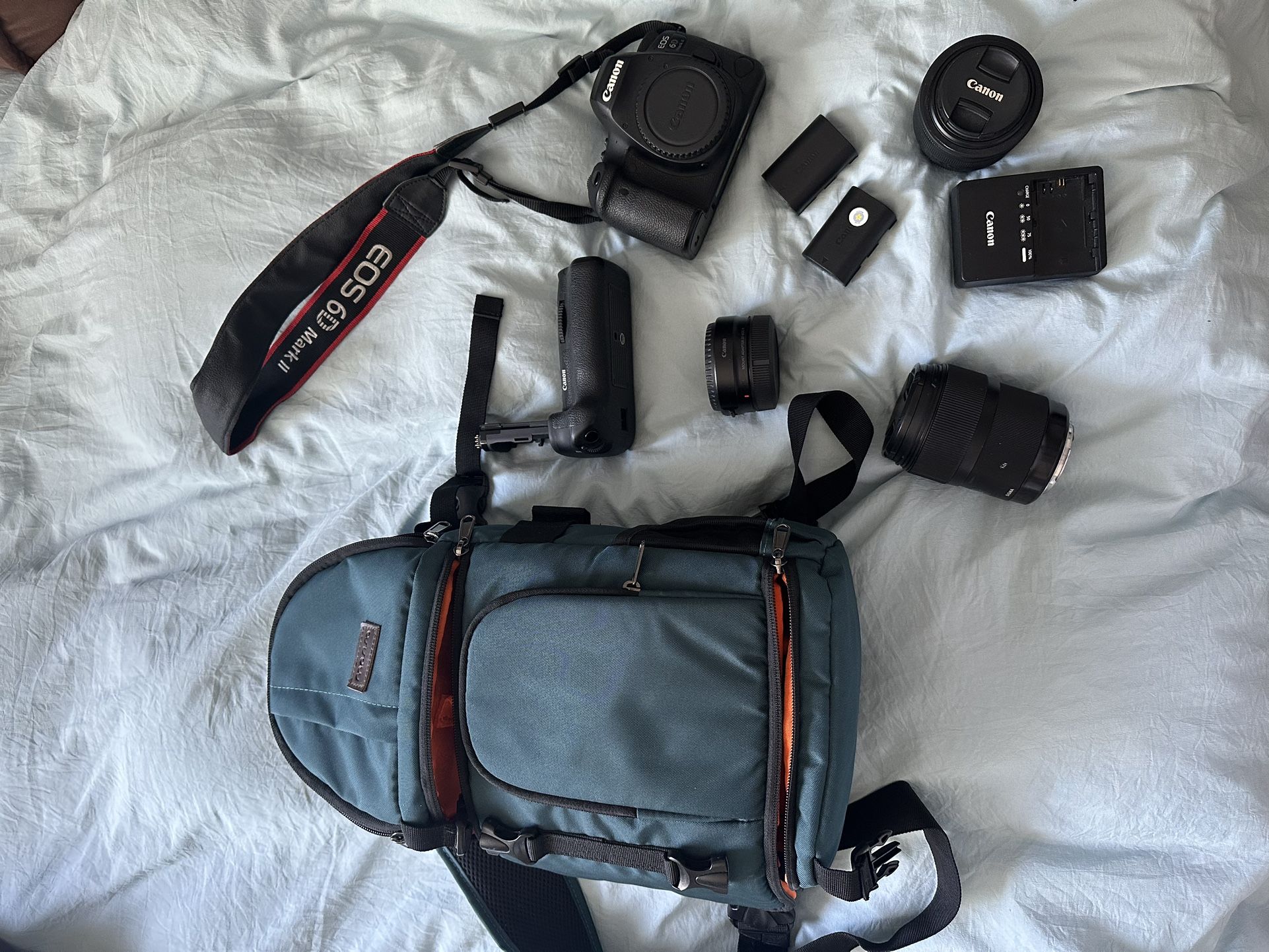 Canon EOS 6d Mark ii with a multitude of gear
