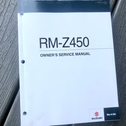 Suzuki RM-Z(contact info removed) Owners Service Manual Genuine Factory Suzuki Manual Used