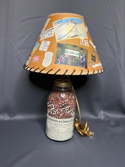Alaska Themed Mancave Mason Jar Lamp.