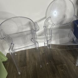2 Clear Chairs 