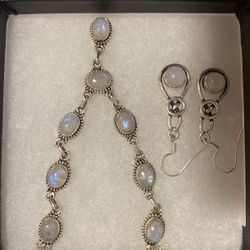 Real Silver-Necklace With Matching Earings 