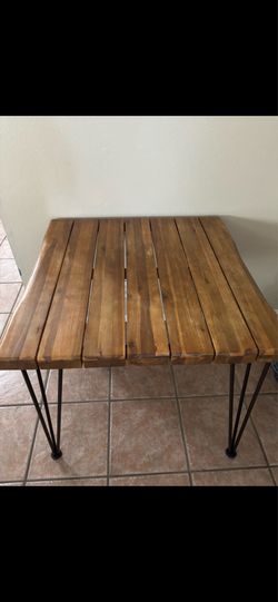 Metal & Wood Table 29”H 32 1/4” W