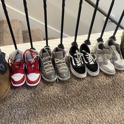 Boys Shoes 1-3 Jordans, Nikes Vans And Cavender Boots