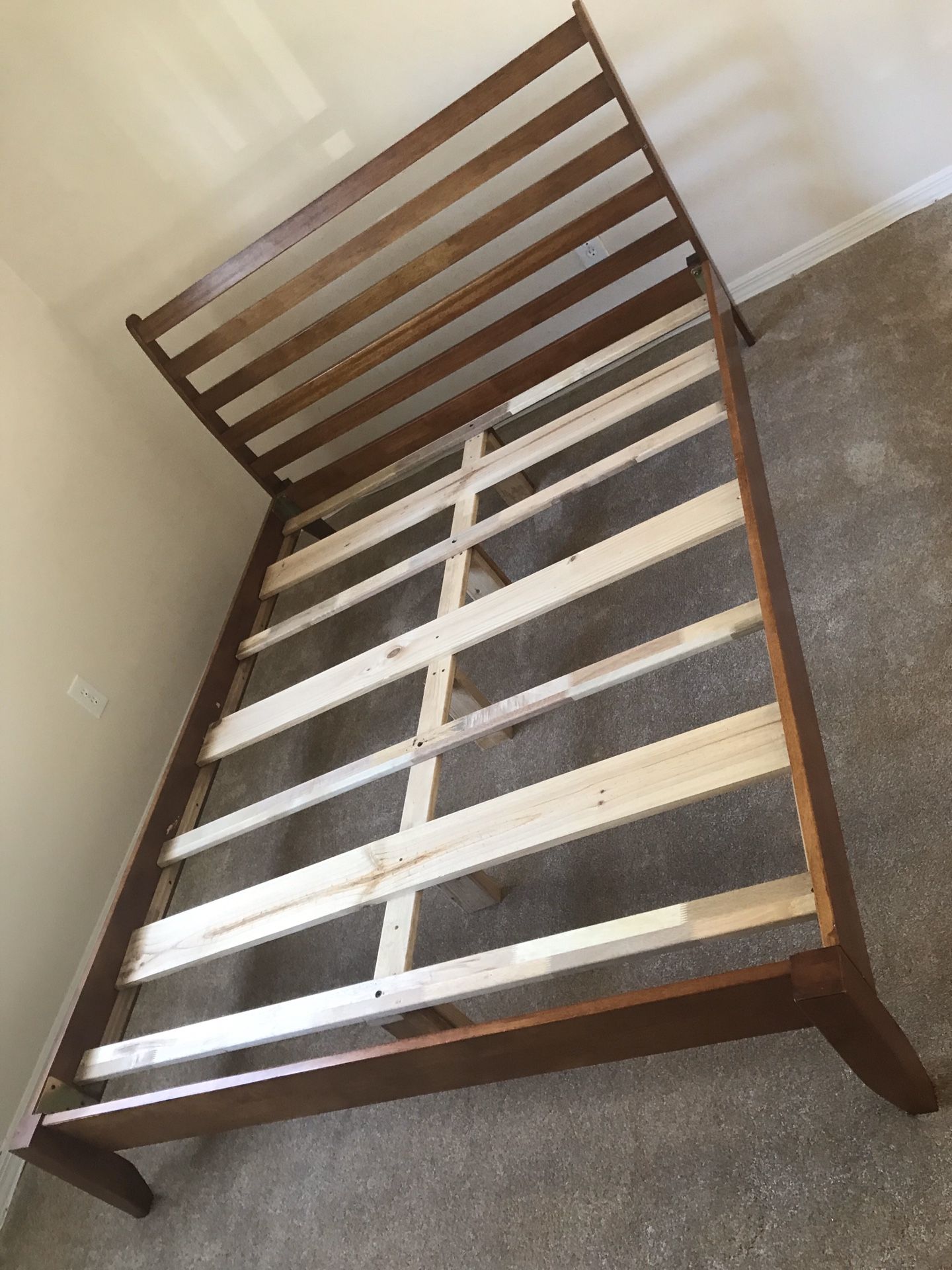 King wood bed frame