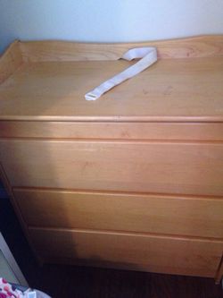 Solid wood changing table