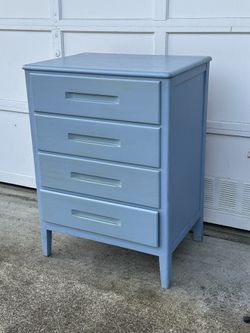 Blue Solid Wood Vintage Dresser 