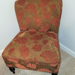 Accent Chair (Red Copper And Brown Tones)