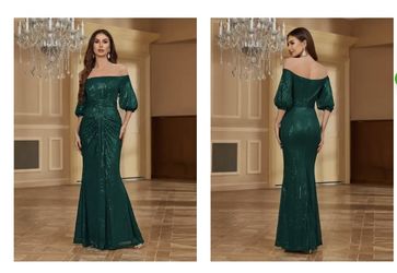 Dark Green Evening Dress