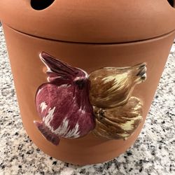 Clay Decorative Onion Container 