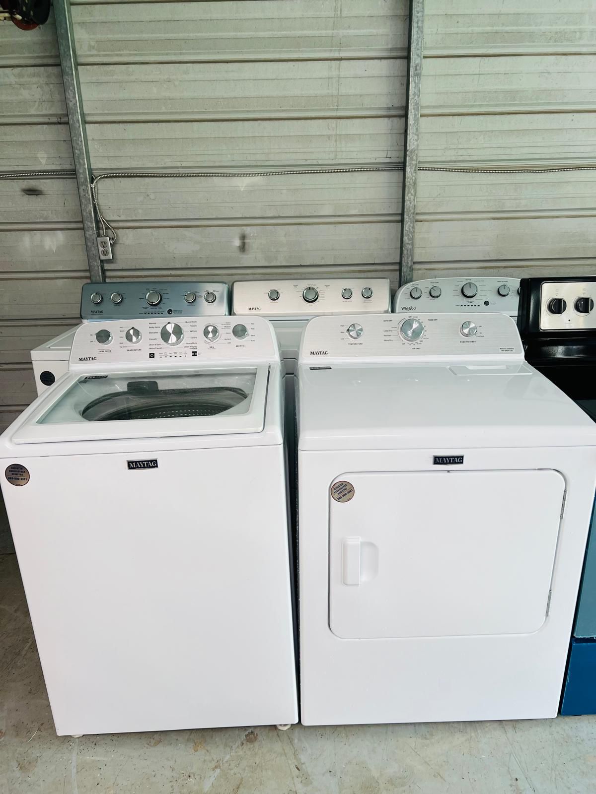 Washer And Dryer Set (Maytag) Top Load 