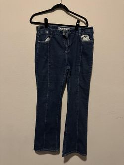 IQ Co Womens Dark Blue Denim Jeans Size 14 Medium