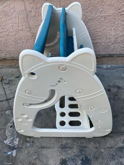 Kids Plastic Toddler Slide with Animal Design