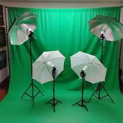Green Screen With Professional Lighting 