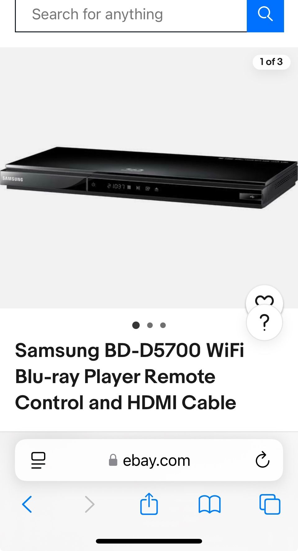 Samsung Blu-ray Disc Player D5700